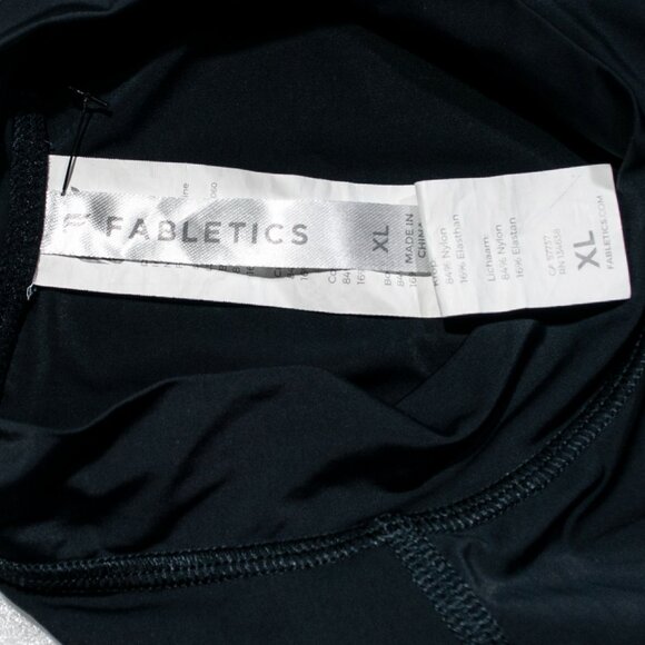 Fabletics Lightweight Long Sleeve Crop Top Womens XL Black Shirt Workout L09X - Picture 6 of 7